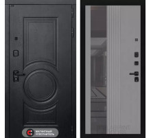 Входная дверь GRAND с Зеркалом 32 тонированным - Серый рельеф софт