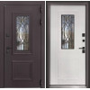 Входная дверь Сияна коричневая 8019 | Металлическая отделка методом давления на полотне, 960х2050 мм (внешний 1130х2130 мм), 880х2050 мм (внешний 1050х2130 мм)