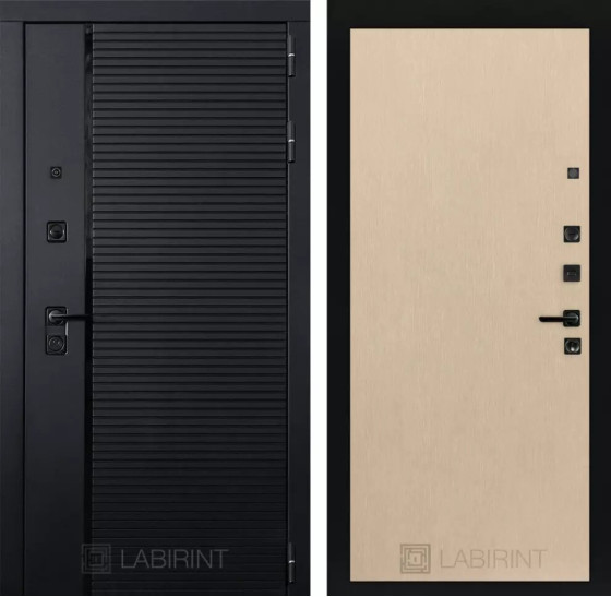 Входная дверь PIANO 05 - Венге светлый | Декоративная MDF панель 10 мм с наличниками, цвет 