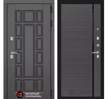 Входная дверь Нью-Йорк 22 - Графит софт, черная вставка