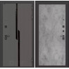 Входная дверь CARBON 24 - Бетон светлый | Декоративная MDF панель 10 мм с черным стеклом фацет, цвет 