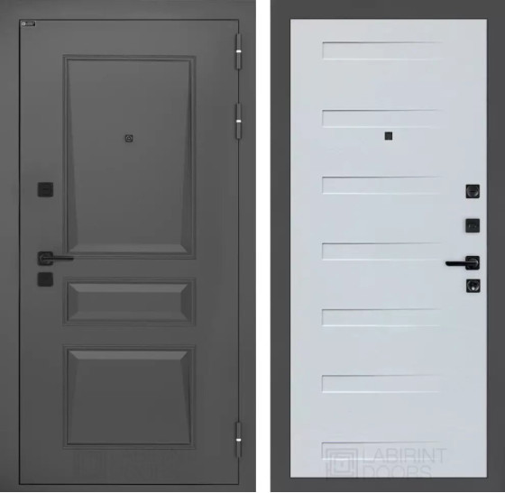 Входная дверь Орлеан 14 - Дуб кантри белый горизонт | Металлическая отделка методом давления на полотне