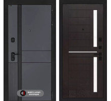 Входная дверь EVOLAB 02 - Венге, стекло белое