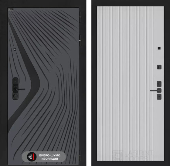 Входная дверь LEOLAB 29 - Белый рельеф софт | Фрезерованная МДФ панель 10 мм, цвет 