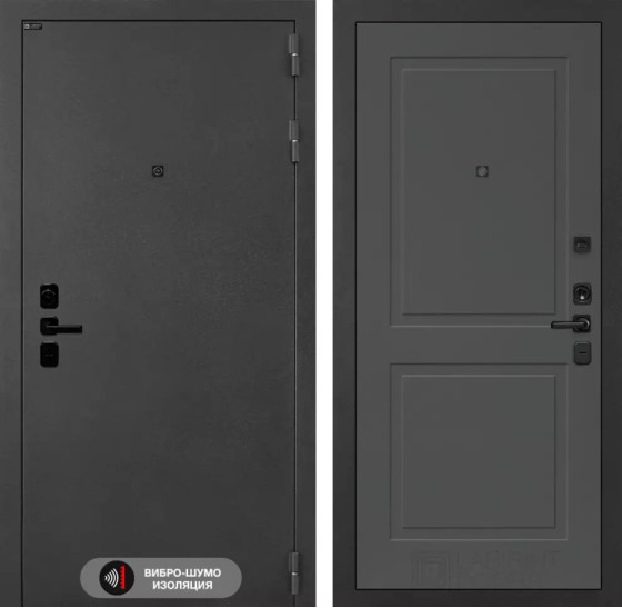 Входная дверь ACUSTICLAB 11 - Графит софт | Металл с матовым покрытием 