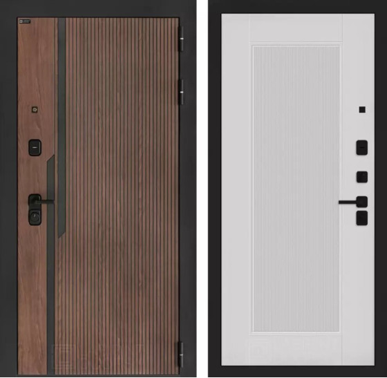 Входная дверь KARMINA 30 - Белый рельеф софт | Фрезерованная МДФ панель 10 мм, цвет 