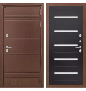 Входная дверь Термо Лайт 01 - Венге, стекло белое