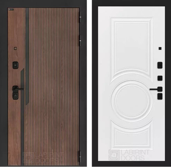 Входная дверь KARMINA 23 - Белый софт | Фрезерованная МДФ панель 10 мм, цвет 