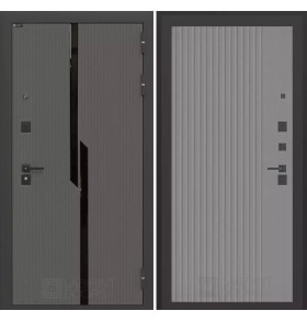 Входная дверь CARBON 29 - Серый рельеф софт