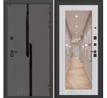 Входная дверь CARBON с Зеркалом 18 - Сандал белый