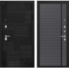 Входная дверь PAZL 22 - Графит софт, черный молдинг | Современная MDF панель 10 мм, цвет 
