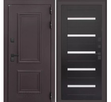 Входная дверь Полярис лайт 01 - Венге, стекло белое