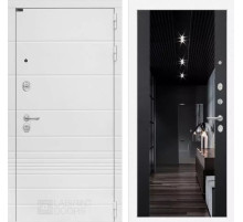 Входная дверь Трендо с тонированным зеркалом Максимум - Черный кварц