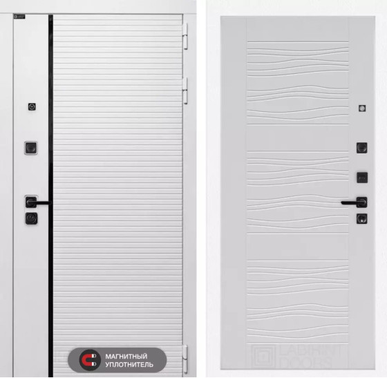 Входная дверь ROYAL 06 - Белое дерево | Современная MDF панель 10 мм с наличником, цвет 