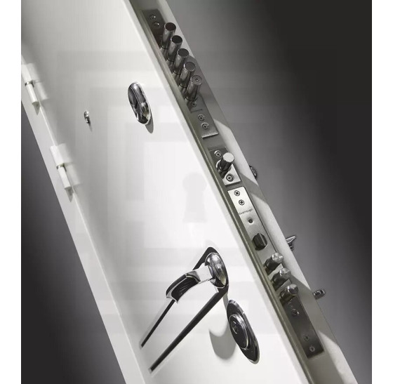 Входная дверь Лайн WHITE 11 - Белый софт | Металл с покрытием 