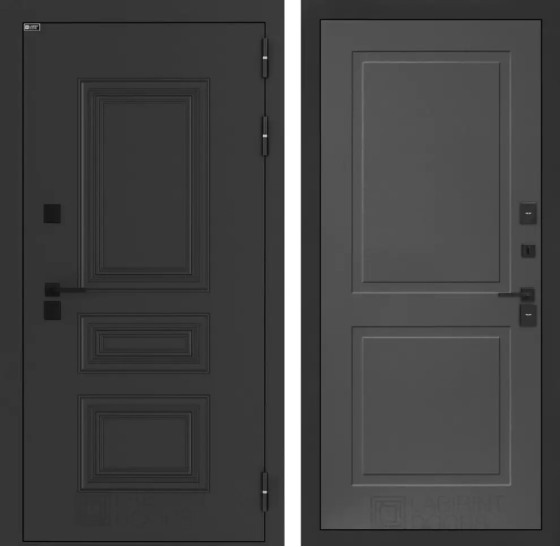 Входная дверь Аляска Лайт 11 - Графит софт | Металлическая отделка методом давления на полотне