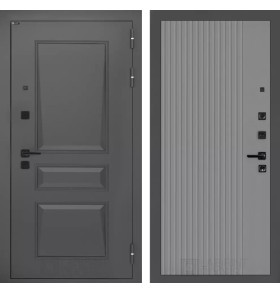 Входная дверь Орлеан 29 - Серый рельеф софт