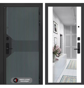 Входная дверь Смартлаб с зеркалом Максимум - Белый софт