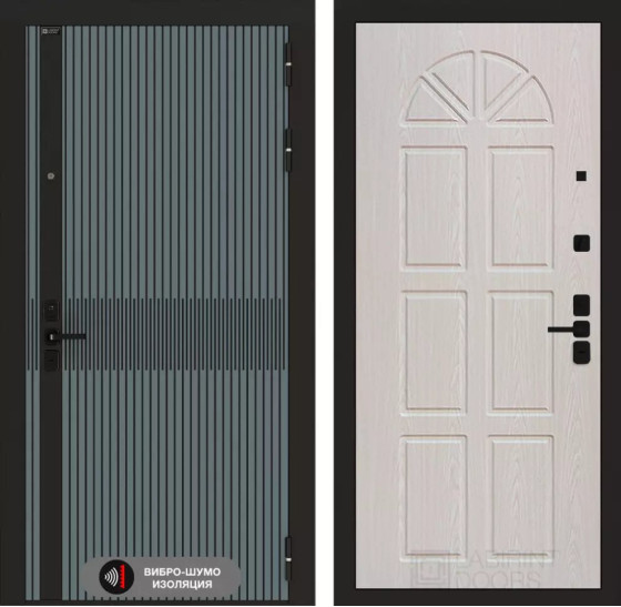 Входная дверь ISSIDA 15 - Алмон 25 | Фрезерованная МДФ панель 10 мм, цвет 