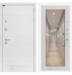 Входная дверь Трендо с Зеркалом 18 - Сандал белый