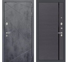 Входная дверь LOFT 22 - Графит софт, черная вставка
