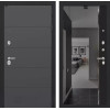 Входная дверь ART с зеркалом Панорама с тонировкой - Черный кварц | Современная декоративная MDF панель 10 мм, цвет 