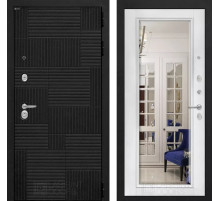 Входная дверь PAZL с Зеркалом Фацет - Белый софт