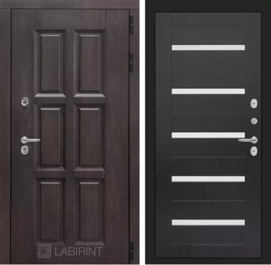 Входная дверь Лондон 01 - Венге, стекло белое | Влагостойкая MDF панель 16 мм с наличниками, цвет Винорит 