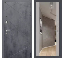 Входная дверь LOFT с Зеркалом Максимум - Грей софт