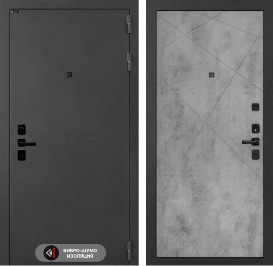 Входная дверь ACUSTICLAB 24 - Бетон светлый | Металл с матовым покрытием 