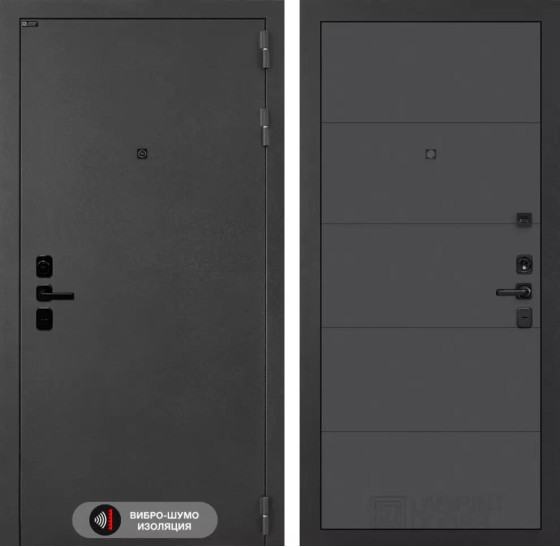 Входная дверь ACUSTICLAB 13 - Графит софт | Металл с матовым покрытием 