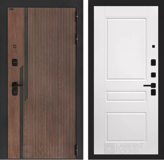 Входная дверь KARMINA 03 - Белый софт | Фрезерованная МДФ панель 10 мм, цвет 