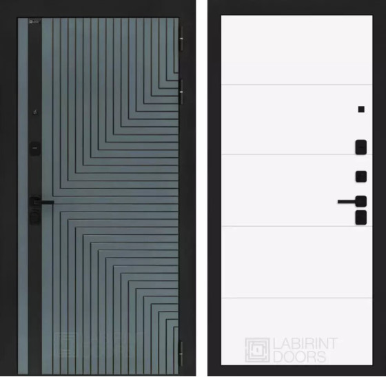 Входная дверь CREDOR 13 - Белый софт | Фрезерованная МДФ панель 10 мм, цвет 