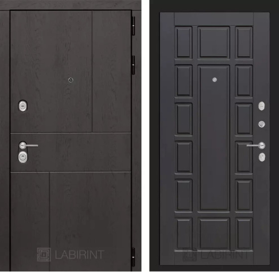 Входная дверь URBAN 12 - Венге | Стильная декоративная MDF панель 10 мм с наличником, цвет 