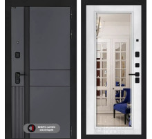 Входная дверь EVOLAB с Зеркалом Фацет - Белый софт