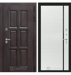 Входная дверь Лондон 22 - Белый софт, черная вставка