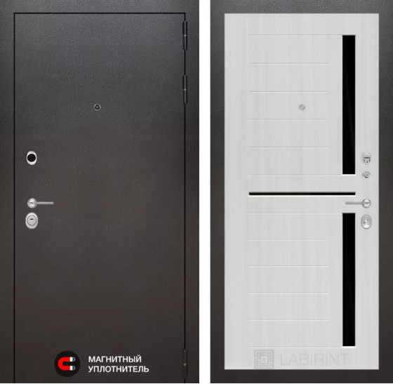 Входная дверь SILVER 02 - Сандал белый | Металл с покрытием 