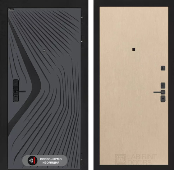 Входная дверь LEOLAB 05 - Венге светлый | Фрезерованная МДФ панель 10 мм, цвет 