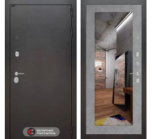 Входная дверь SILVER с Зеркалом 18 - Бетон светлый