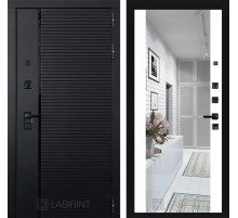 Входная дверь PIANO с зеркалом Максимум - Белый софт