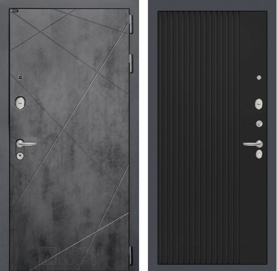 Входная дверь LOFT 29 - Черный кварц | Фрезерованная декоративная MDF панель 10 мм, цвет 