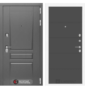 Входная дверь Платинум 13 - Графит софт