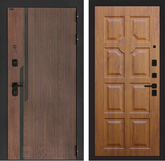 Входная дверь KARMINA 17 - Золотой дуб | Фрезерованная МДФ панель 10 мм, цвет 