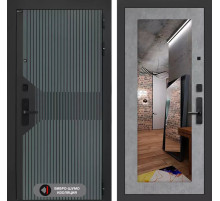 Входная дверь Смартлаб с Зеркалом 18 - Бетон светлый