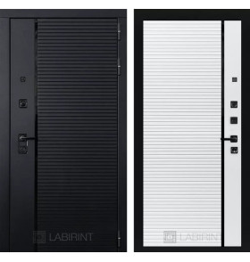 Входная дверь PIANO 22 - Белый софт, черная вставка