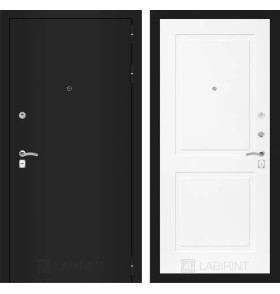 Входная дверь CLASSIC шагрень черная 11 - Белый софт