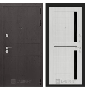 Входная дверь URBAN 02 - Сандал белый, стекло черное