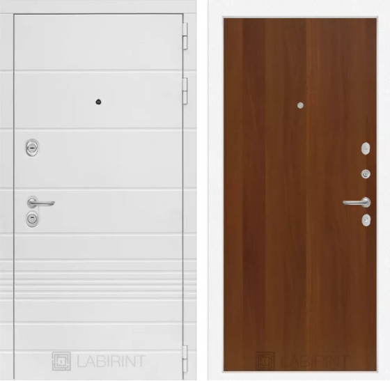 Входная дверь Трендо 05 - Итальянский орех | Декоративная MDF панель 10 мм с фрезерованным наличником, цвет 