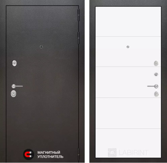 Входная дверь SILVER 13 - Белый софт | Металл с покрытием 