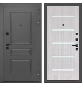 Входная дверь Орлеан 01 - Сандал белый, стекло белое